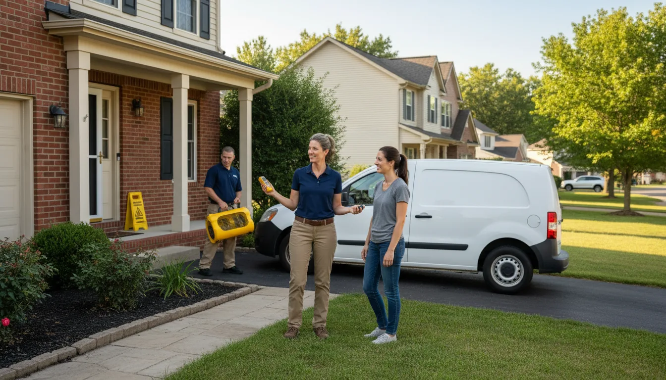 Residential water damage restoration in Hall Summit, LA
